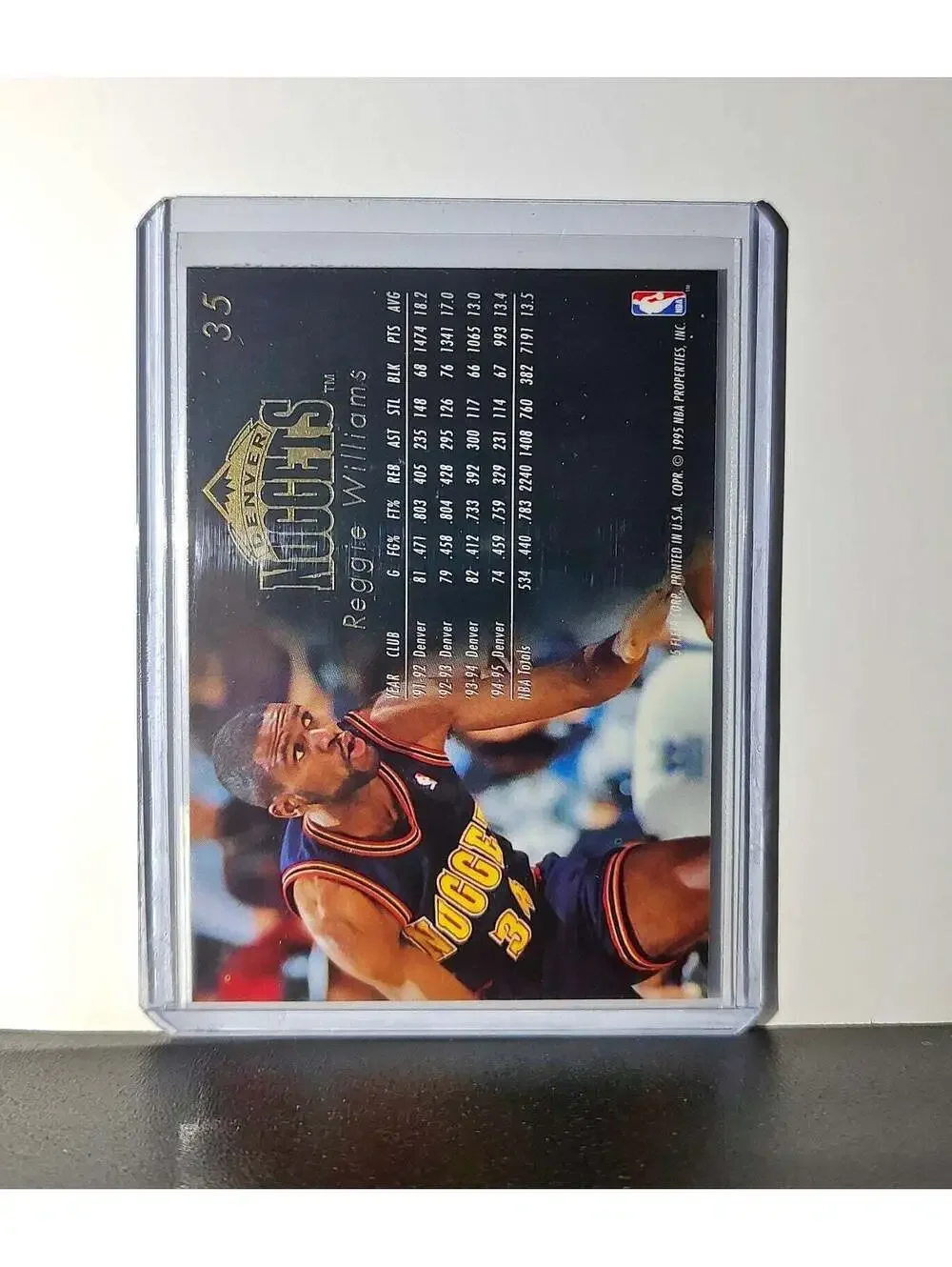 Reggie WIlliams 1995-96 Flair NBA #35 Card Denver Nuggets